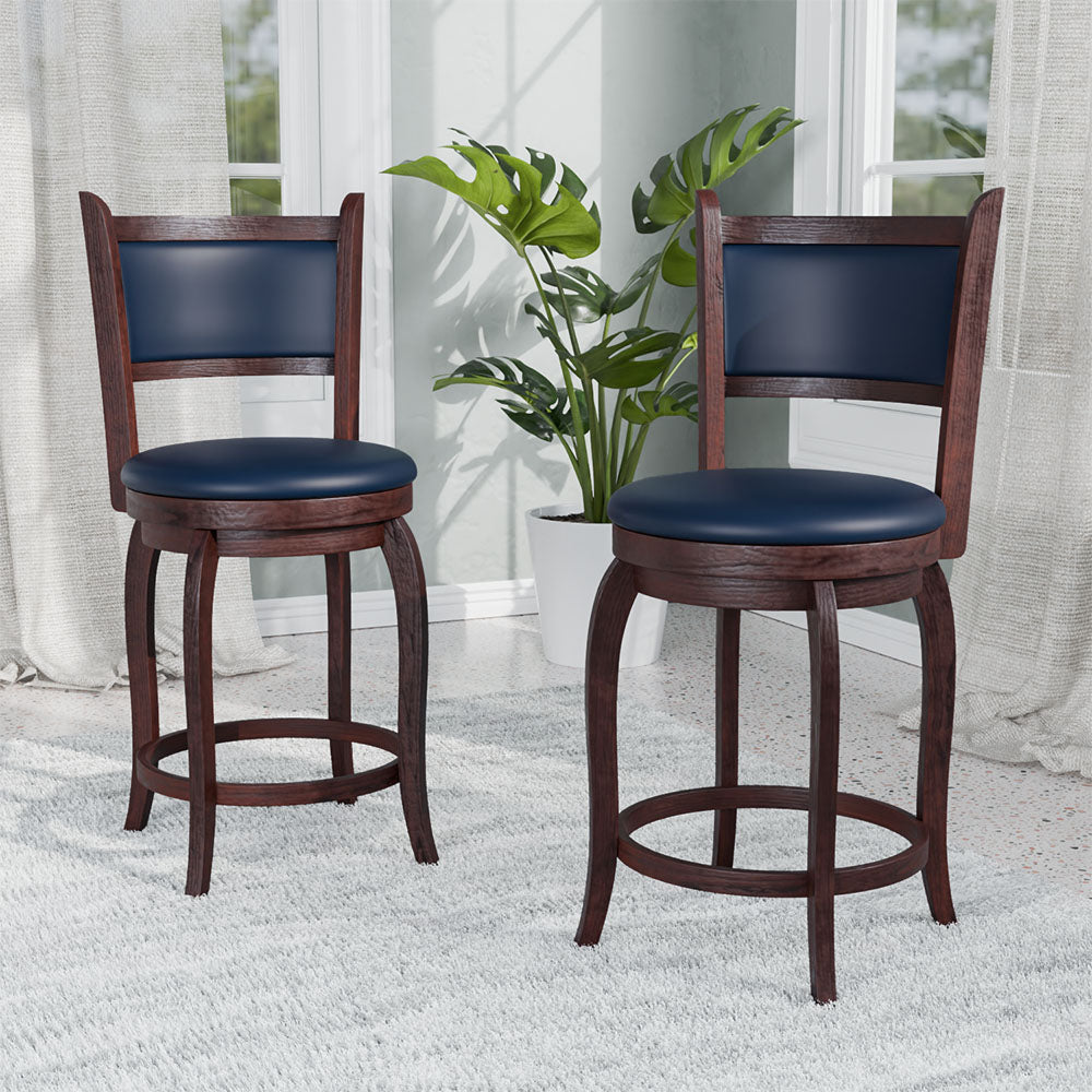 Nilkamal Theon Counter Height Dining Chair Set Of 2 (Dark Expresso)