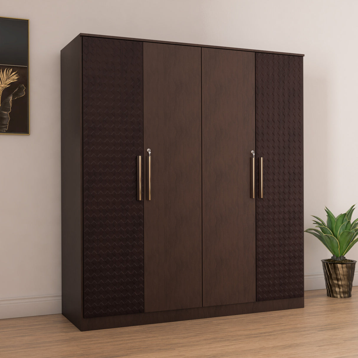 Triton 4 Door Wardrobe (Cocoa Brown)