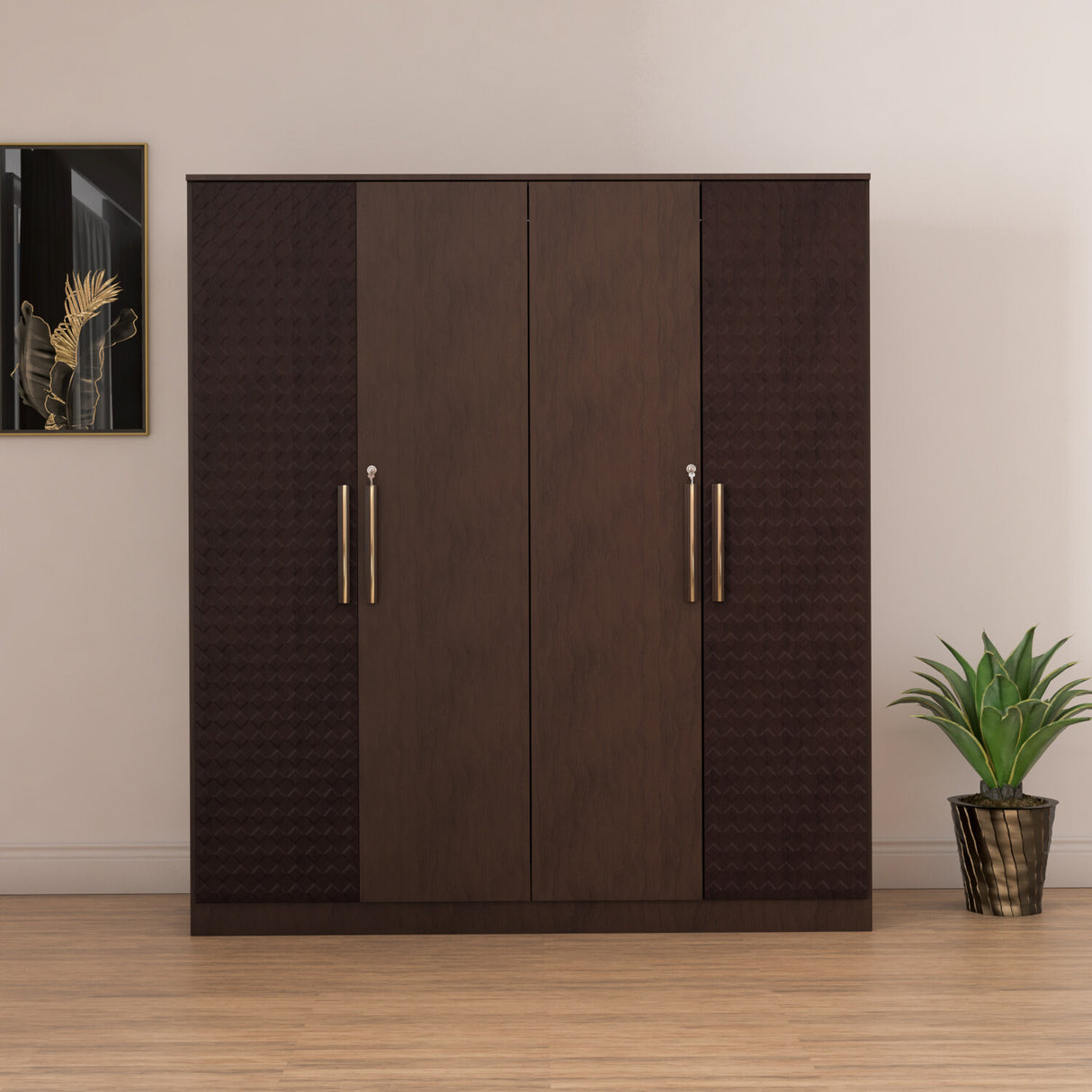Triton 4 Door Wardrobe (Cocoa Brown)