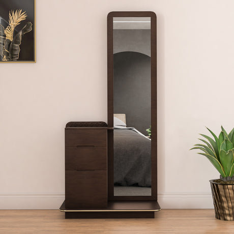 Triton Dresser with Mirror (Cocoa Brown)