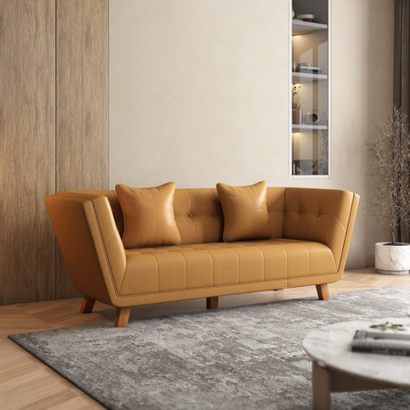 Tuscany 3 Seater Sofa (Mustard) - Main View