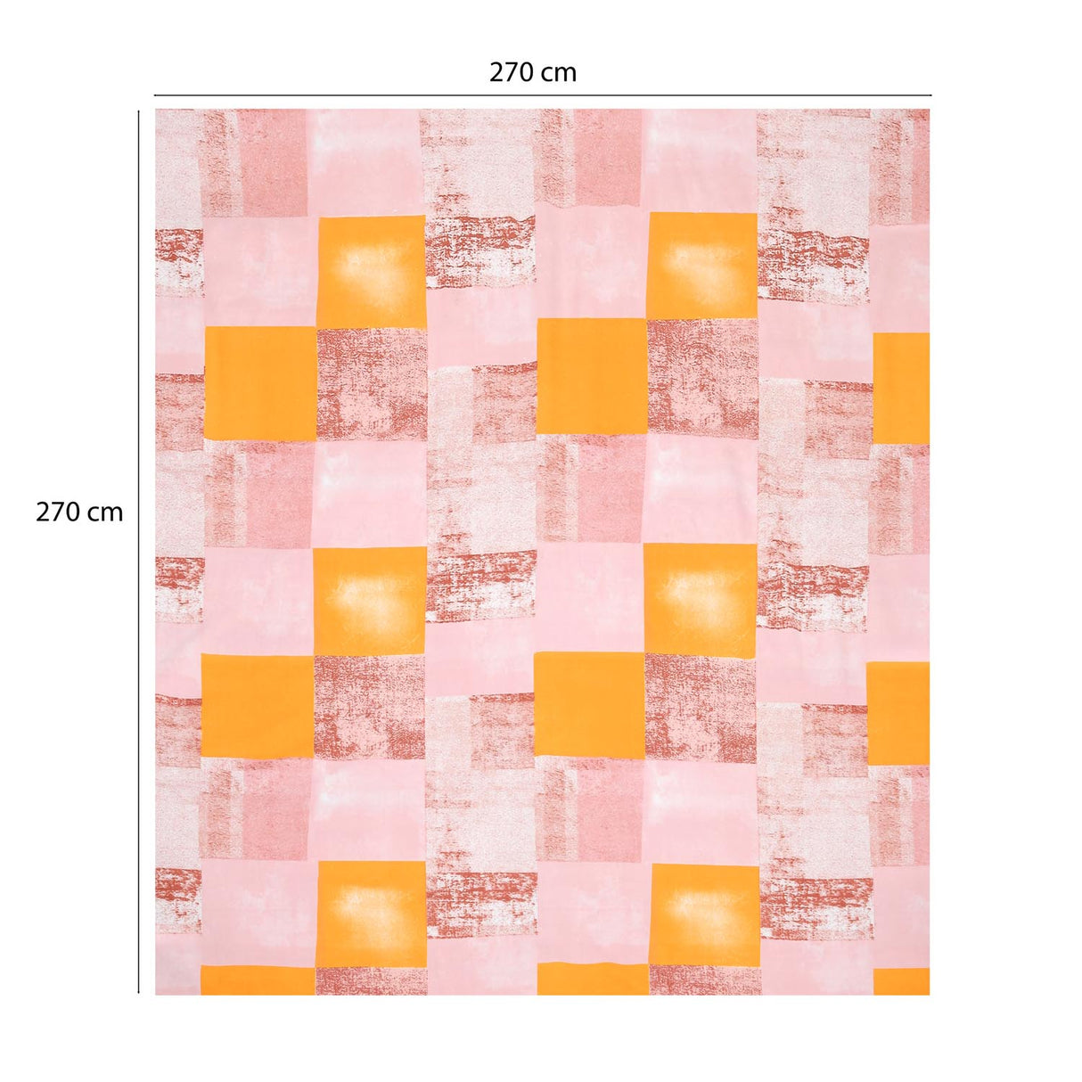 Checkered Pattern Polyester King Bedsheet with Pillow Covers- Multicolor