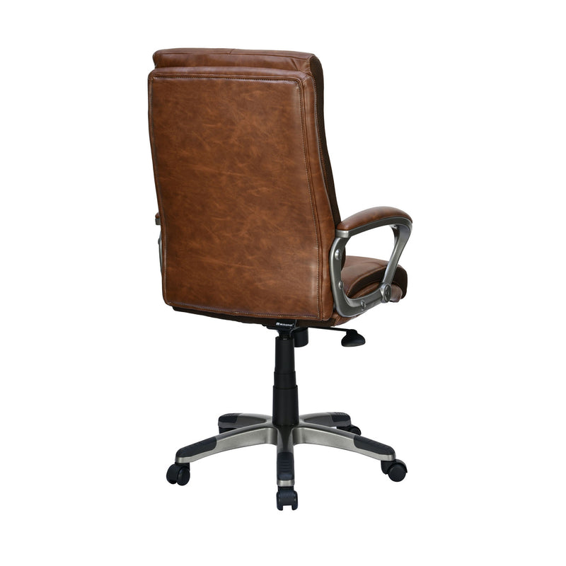 Veneto High Back Office Chair - Brown - Slight Back View