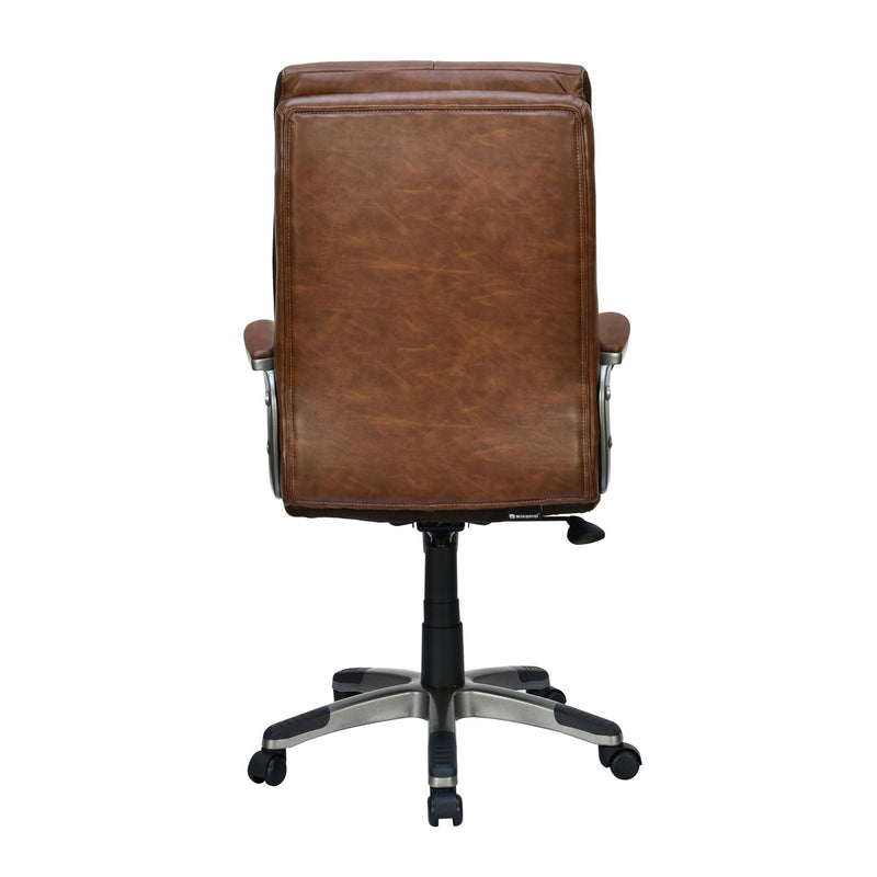 Veneto High Back Office Chair - Brown - Back View