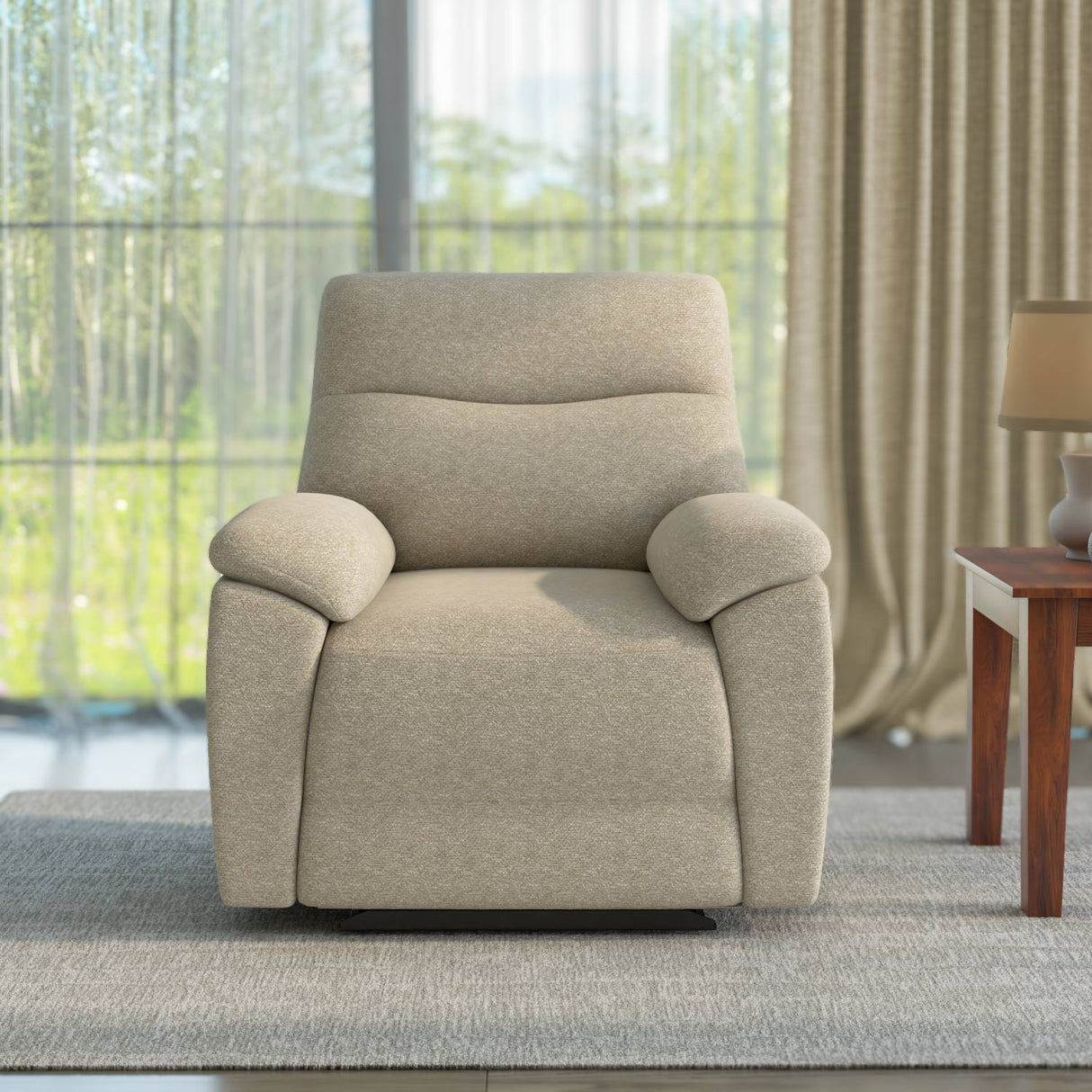 Wagner 1 Seater Electric Recliner Sofa- Beige
