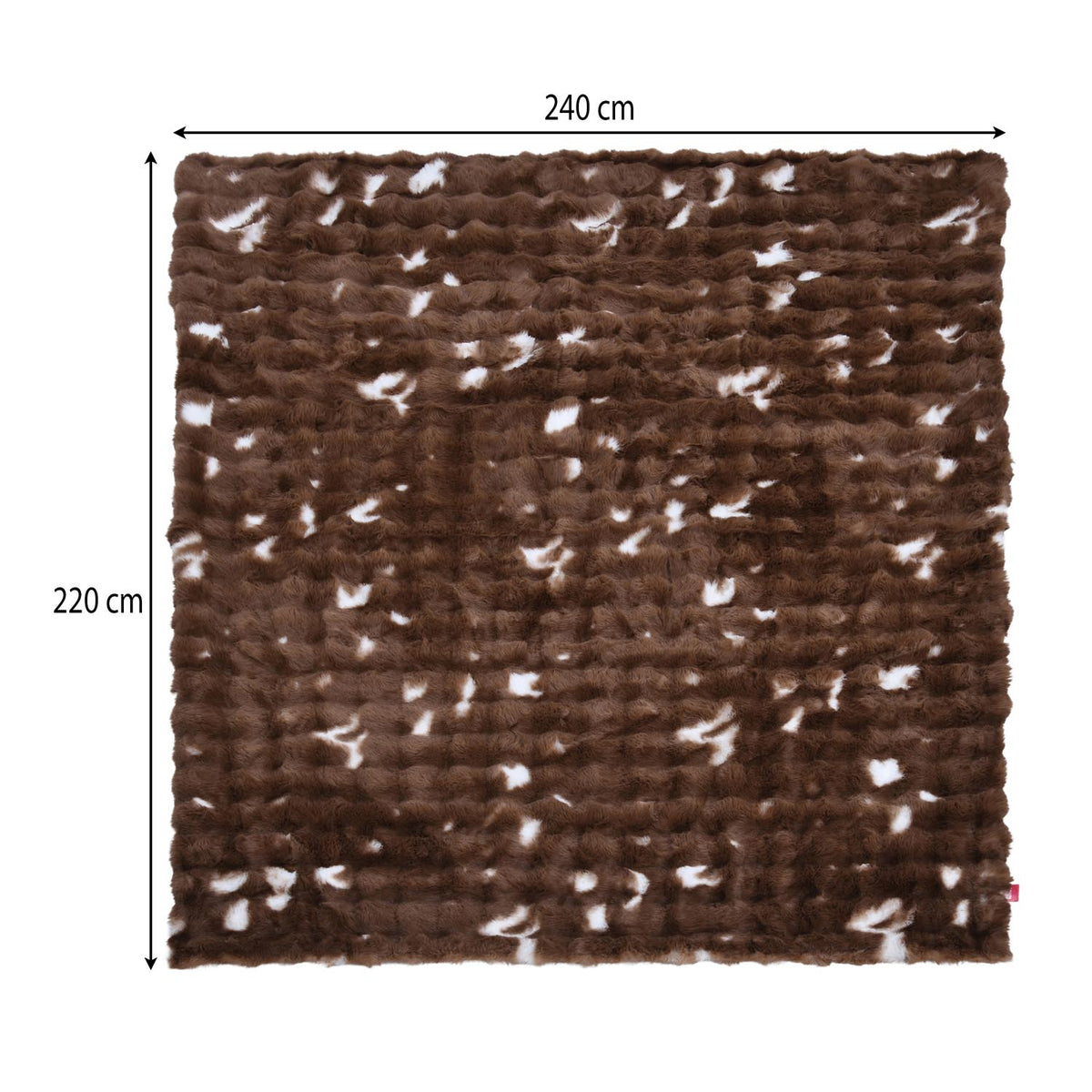 Soft Fur Polyester Double Blanket- Brown