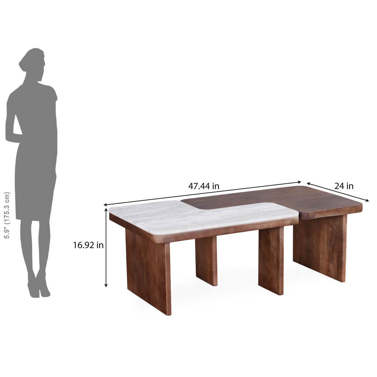 Strata Center Table- Walnut