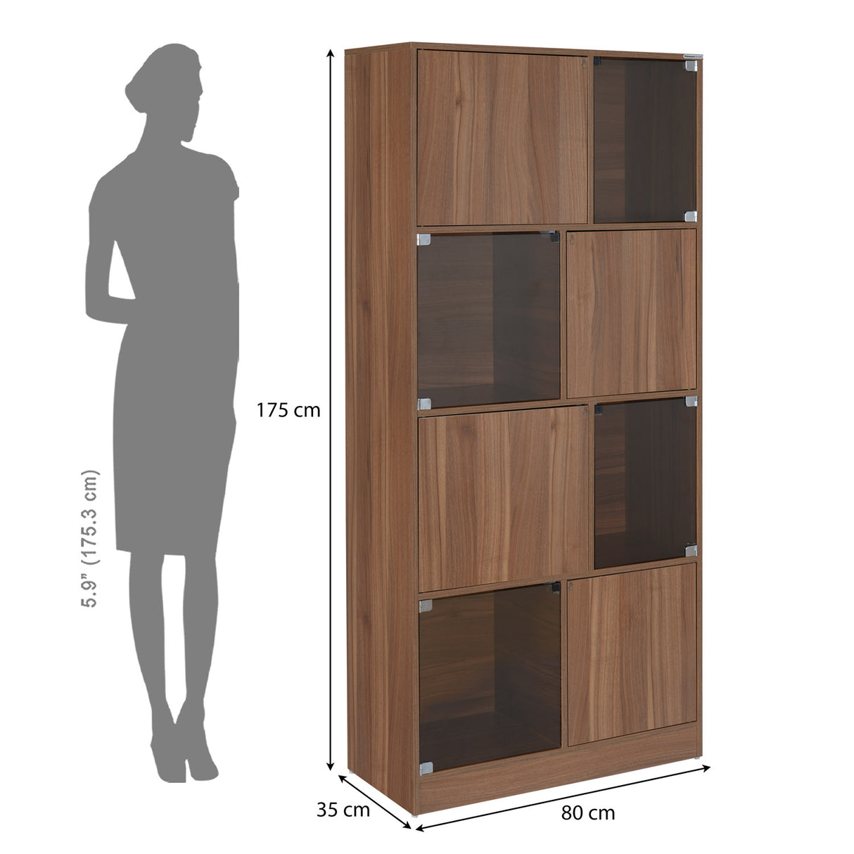 Magnus Bookshelf- Lyon Walnut