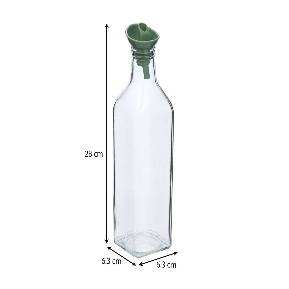 Oil & Vinegar Bottle- Green, 500 ml