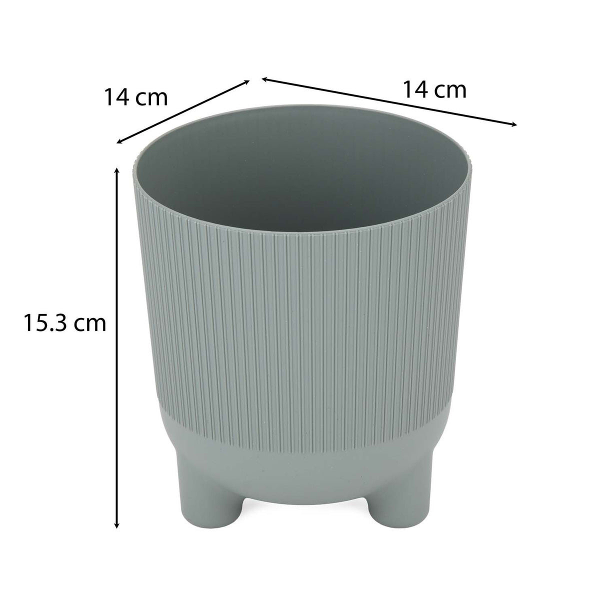 Recycled Mini Fluting Planter 15cm- Green