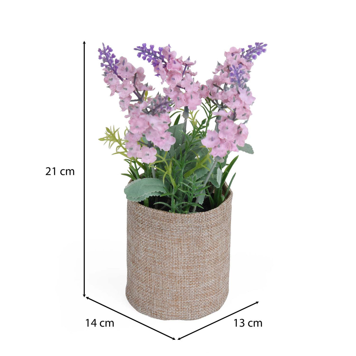 Lavender Artificial Potted Plant- Pink