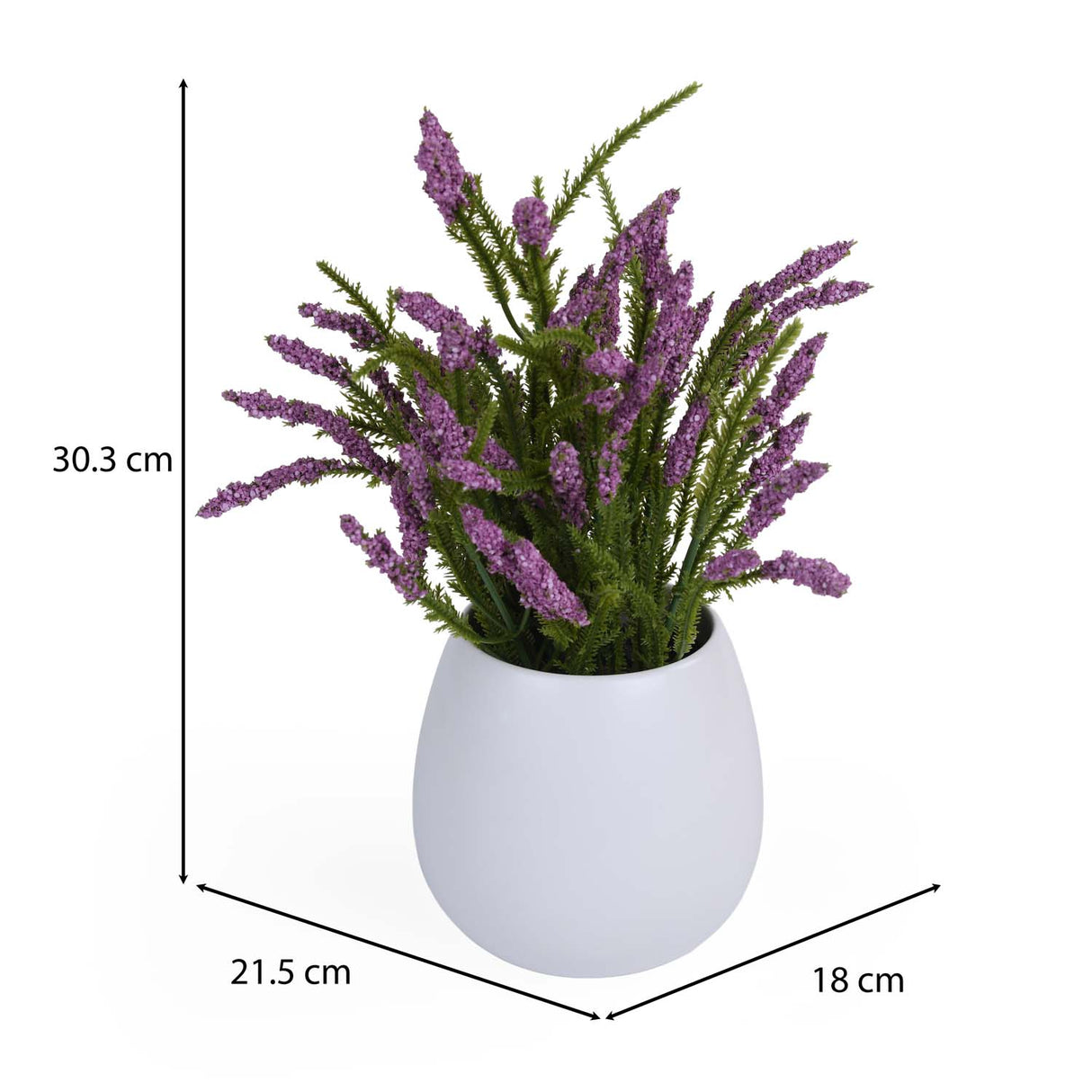 Spiky Flower Artificial Potted Plant- Purple