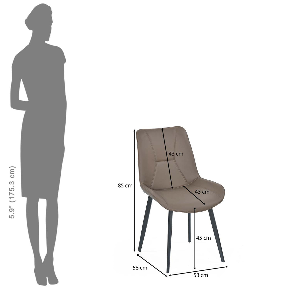 4 Seater Trava Marble Dining Set with Flinda Base and Nivo Chairs- Travertine