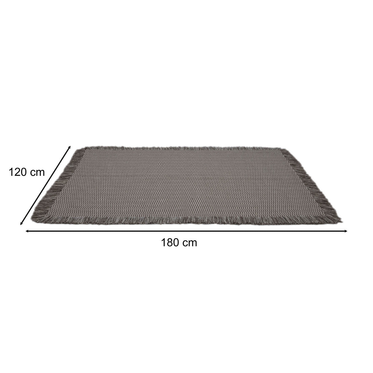 Mini Stripes Cotton 120 x 180 cm Rug- Brown