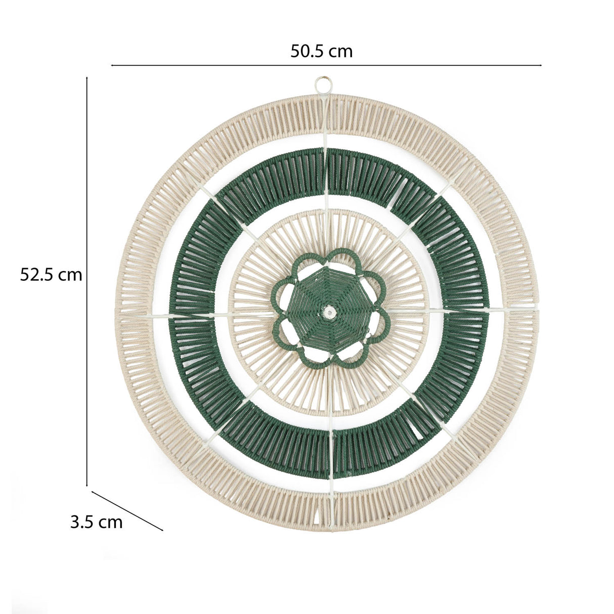 Radial Pattern Wall Decor- Green & Beige
