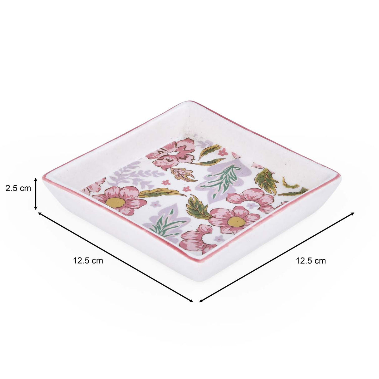 Floral Serving Plate- Pink