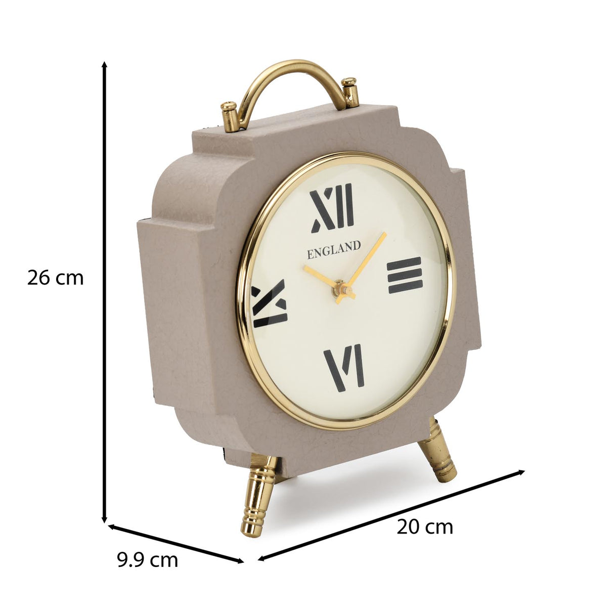 Classic Moroccan Table Clock- Taupe