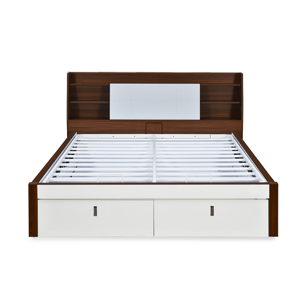 Ornate Premier Bed with Hydraulic Storage (White)
