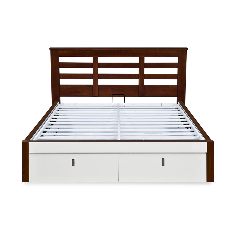 Maple Premier Bed with Hydraulic Storage (White)
