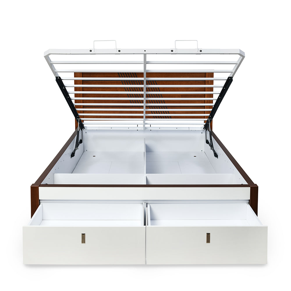 Electra Premier Bed with Hydraulic Storage (White)