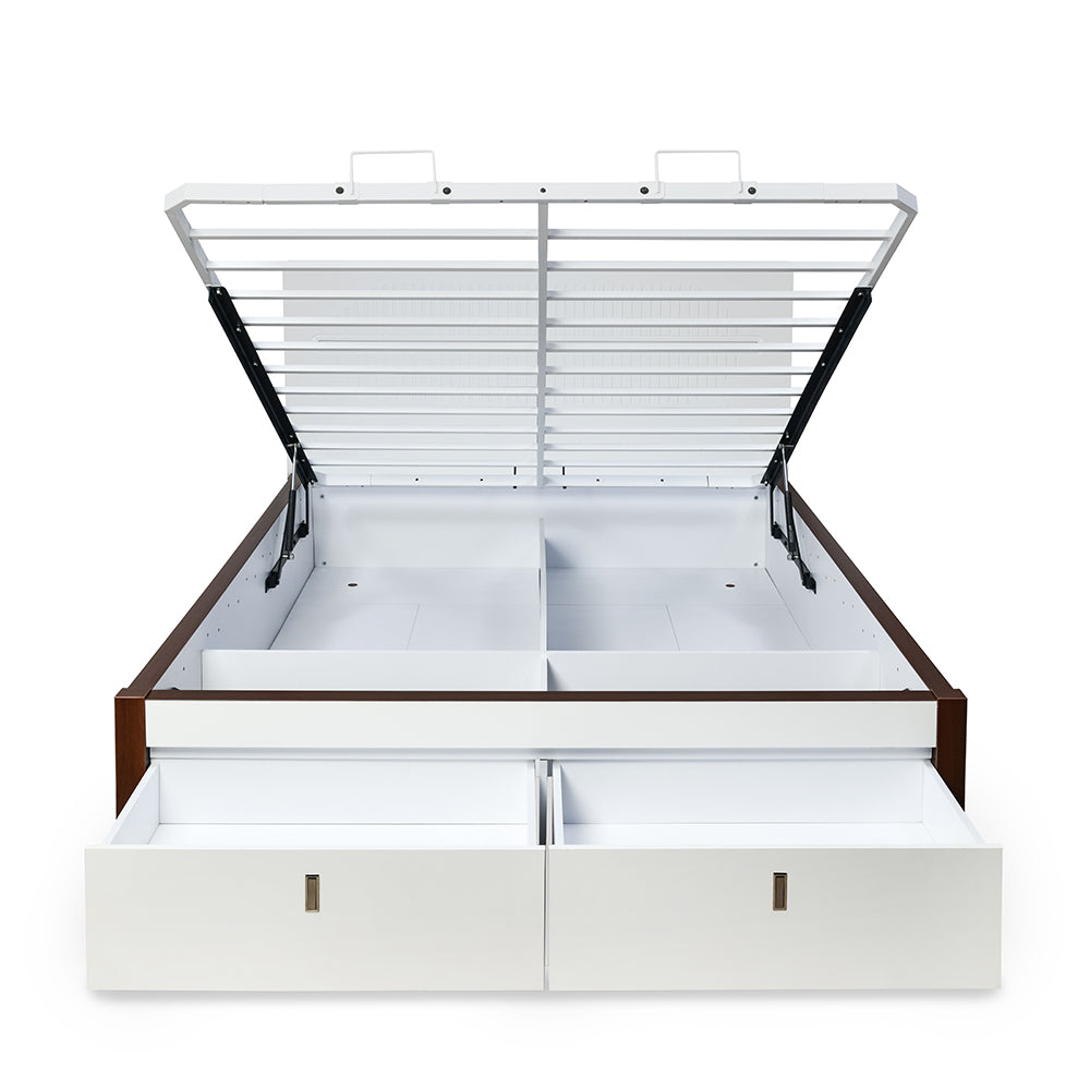 Capsule Premier Bed with Hydraulic Storage (White)
