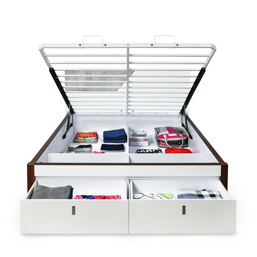 Asta Premier Bed with Hydraulic Storage (White)