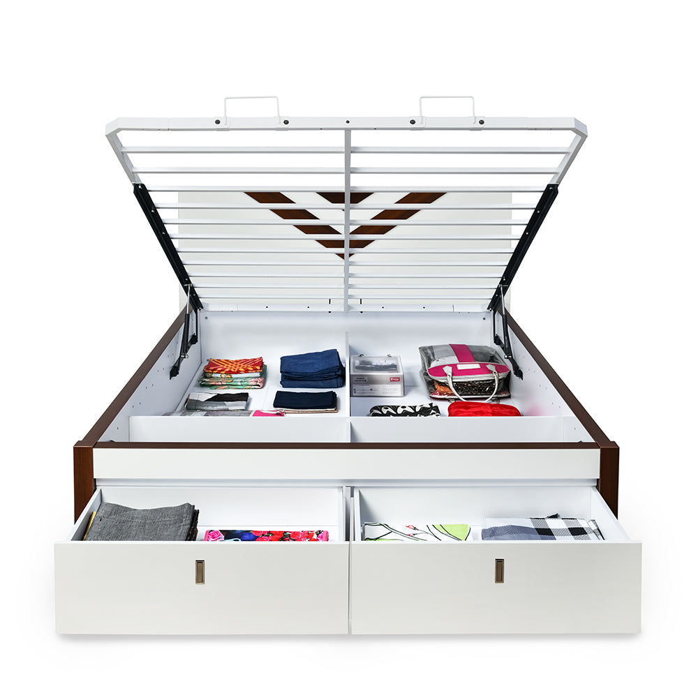 Orion Premier Bed with Hydraulic Storage (White)