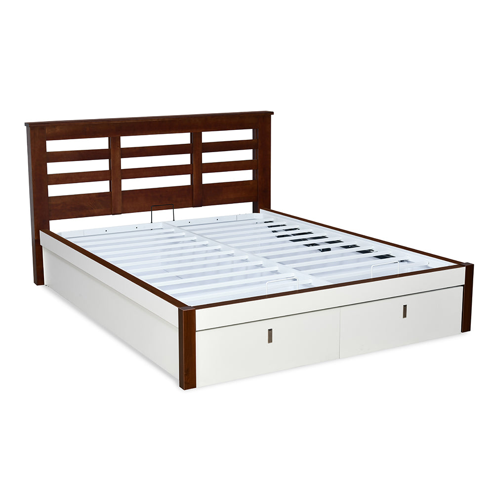 Maple Premier Bed with Hydraulic Storage (White)