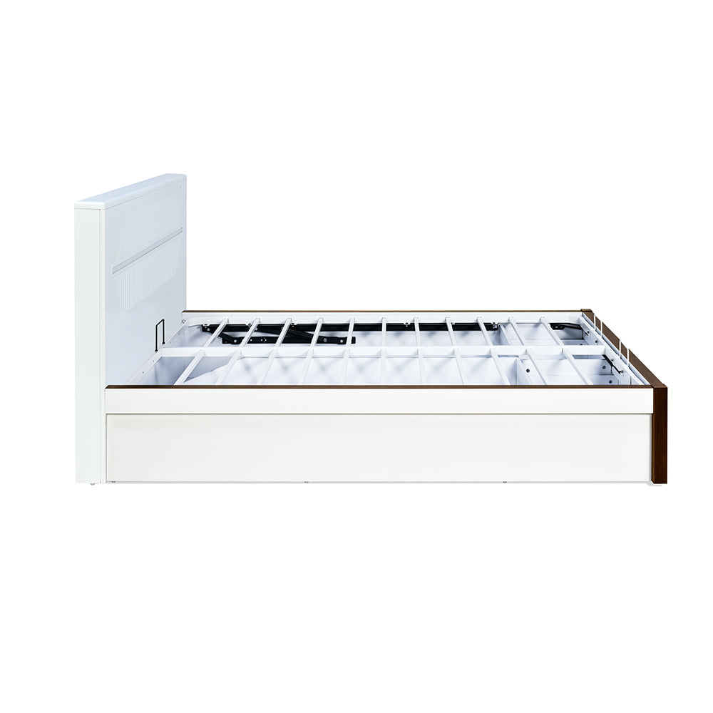 Capsule Premier Bed with Hydraulic Storage (White)