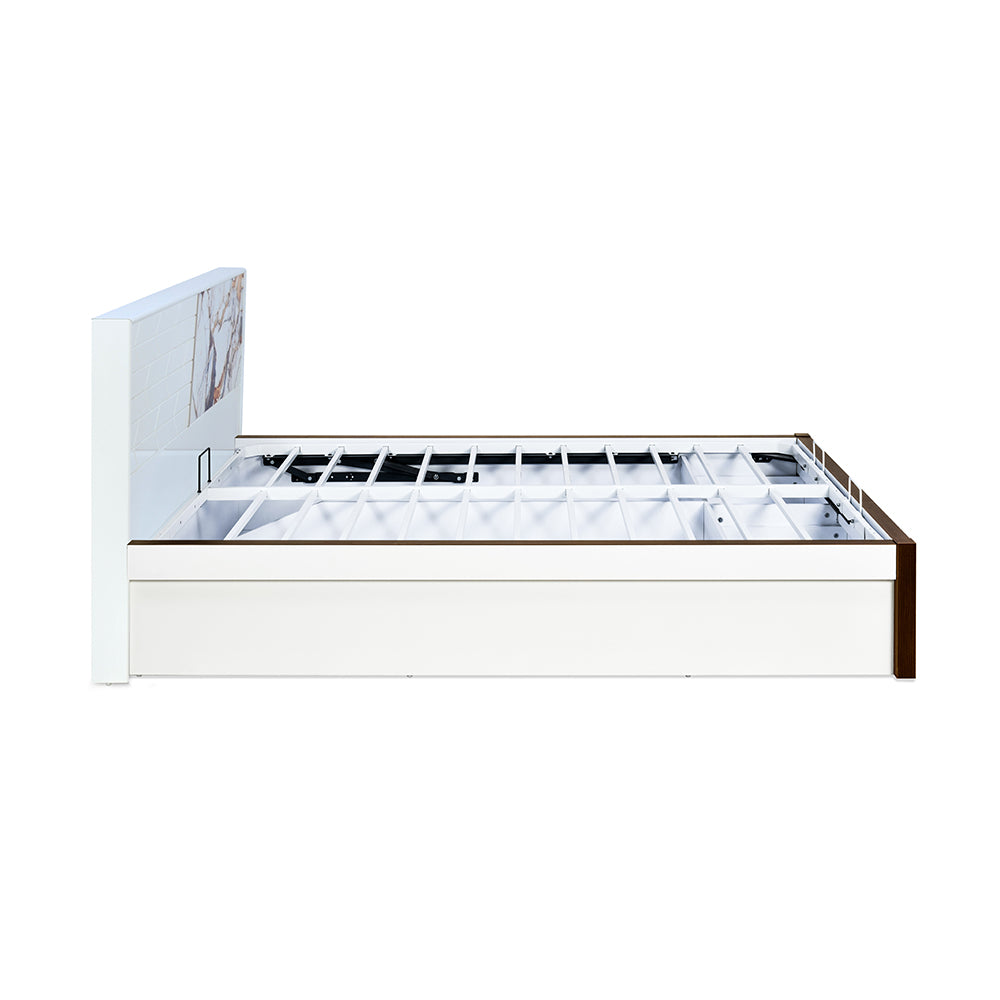 Galaxy Premier Bed with Hydraulic Storage (White)