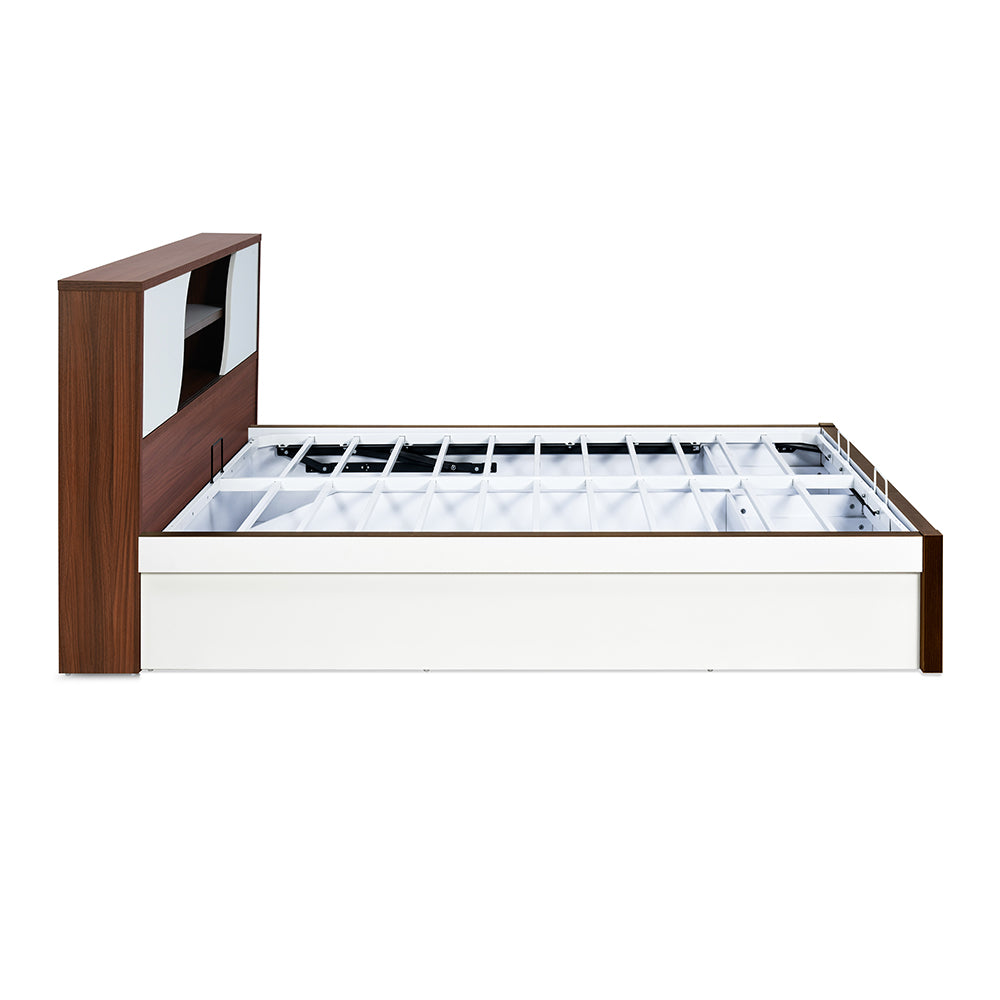 Malcom Premier Bed with Hydraulic Storage (White)