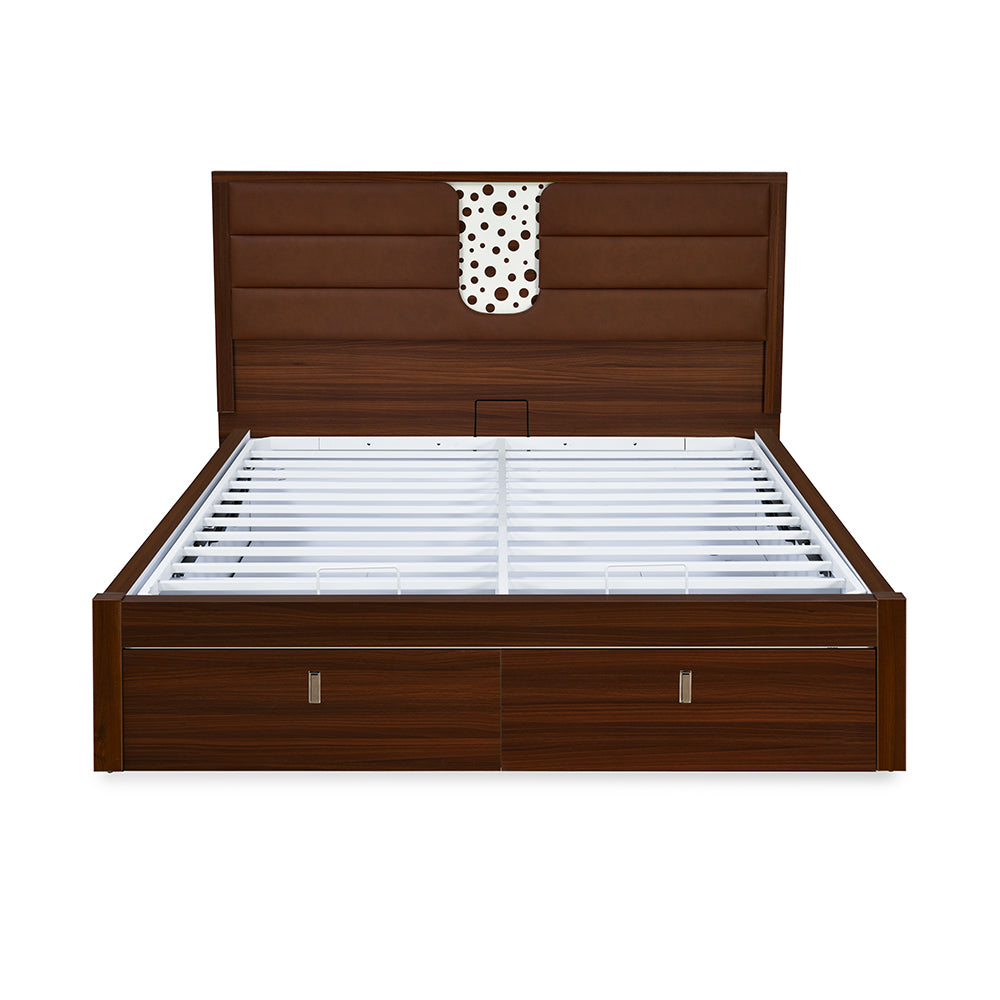 Noir Premier Bed with Hydraulic Storage (Walnut)