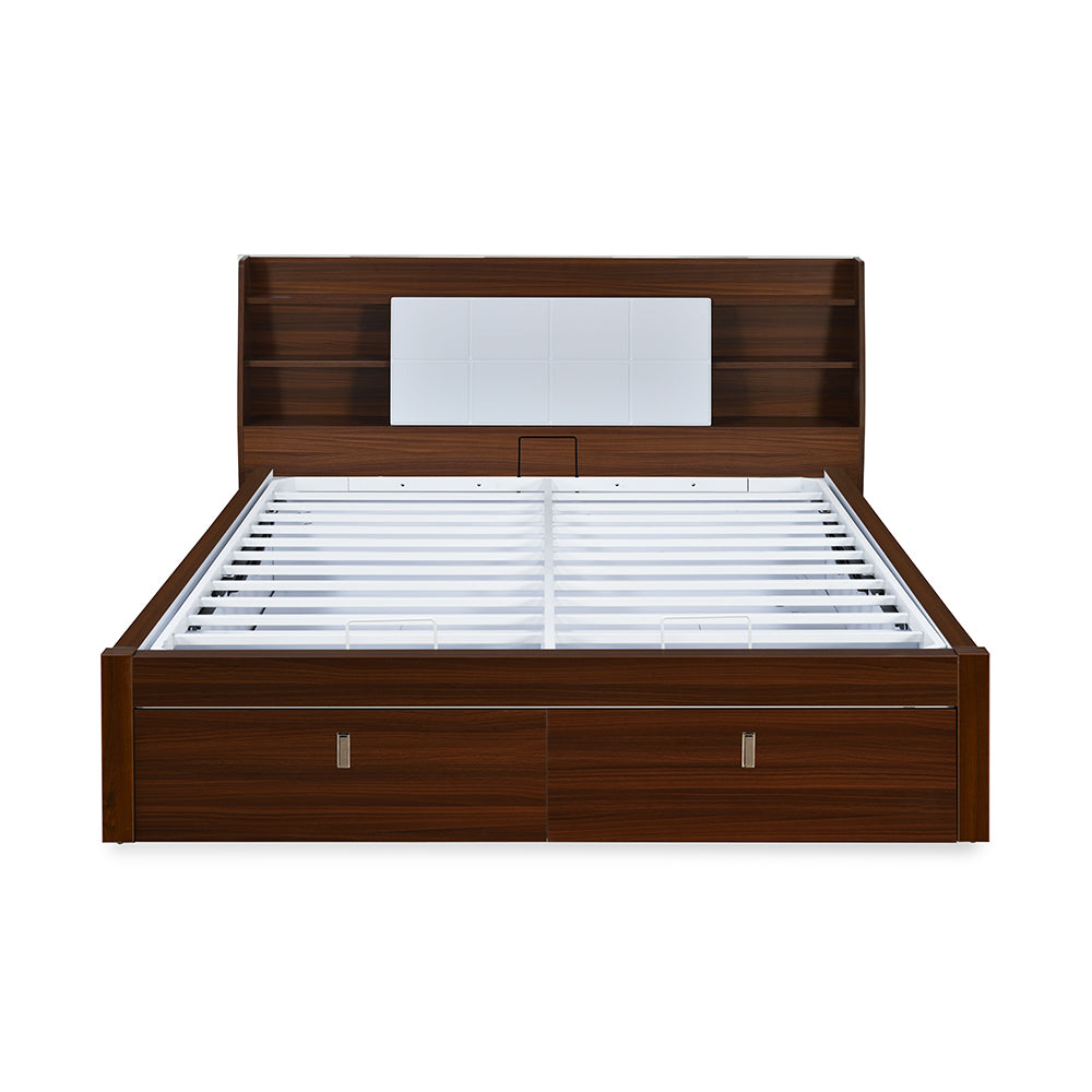 Ornate Premier Bed with Hydraulic Storage (Walnut)