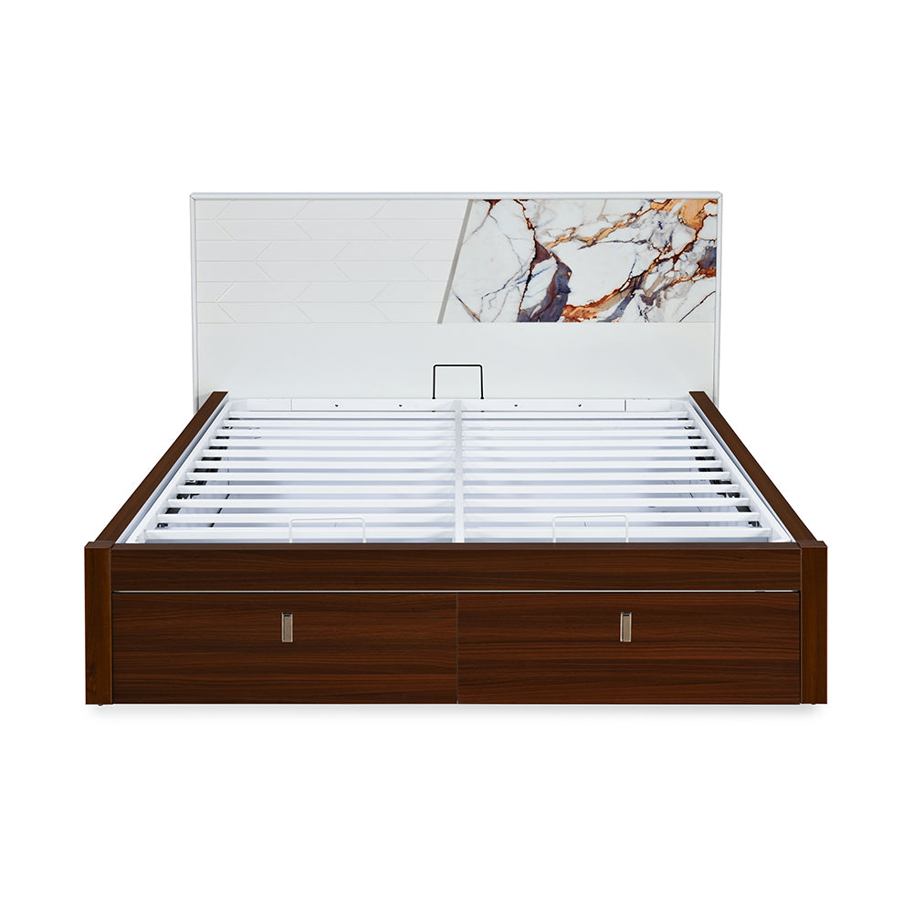 Galaxy Premier Bed with Hydraulic Storage (Walnut)