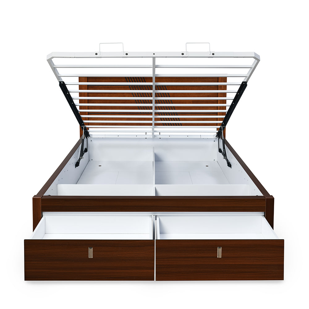 Electra Premier Bed with Hydraulic Storage (Walnut)