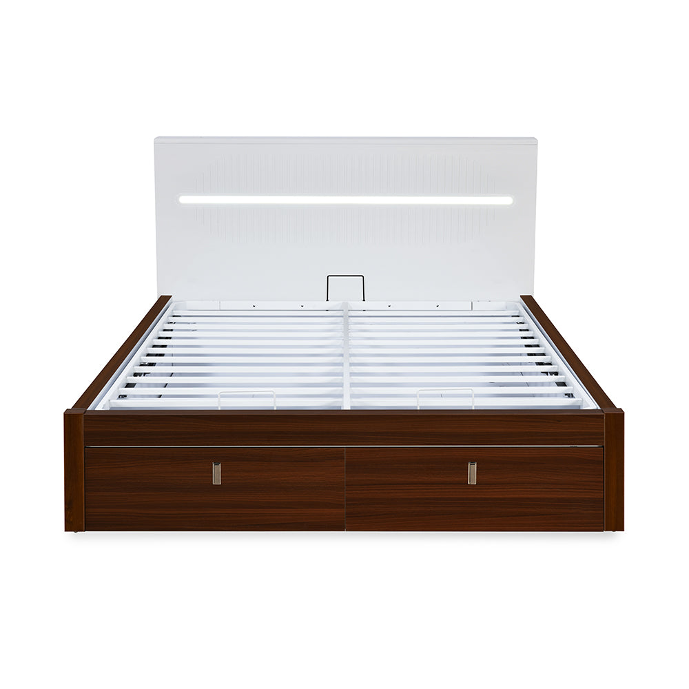 Capsule Premier Bed with Hydraulic Storage (Walnut)