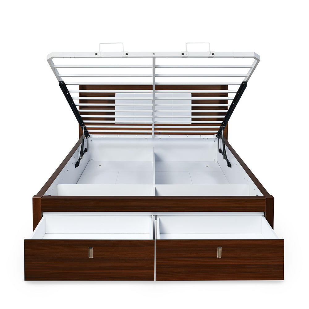 Ornate Premier Bed with Hydraulic Storage (Walnut)