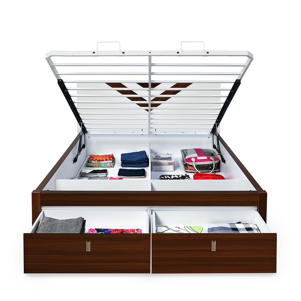 Orion Premier Bed with Hydraulic Storage (Walnut)