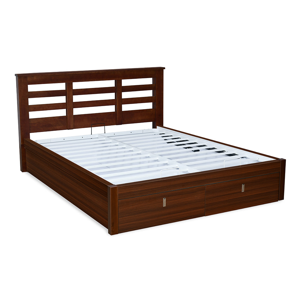 Maple Premier Bed with Hydraulic Storage (Walnut)