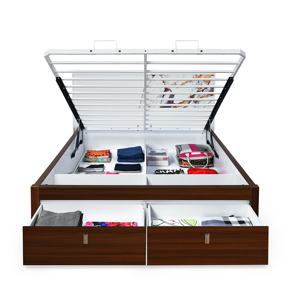 Galaxy Premier Bed with Hydraulic Storage (Walnut)