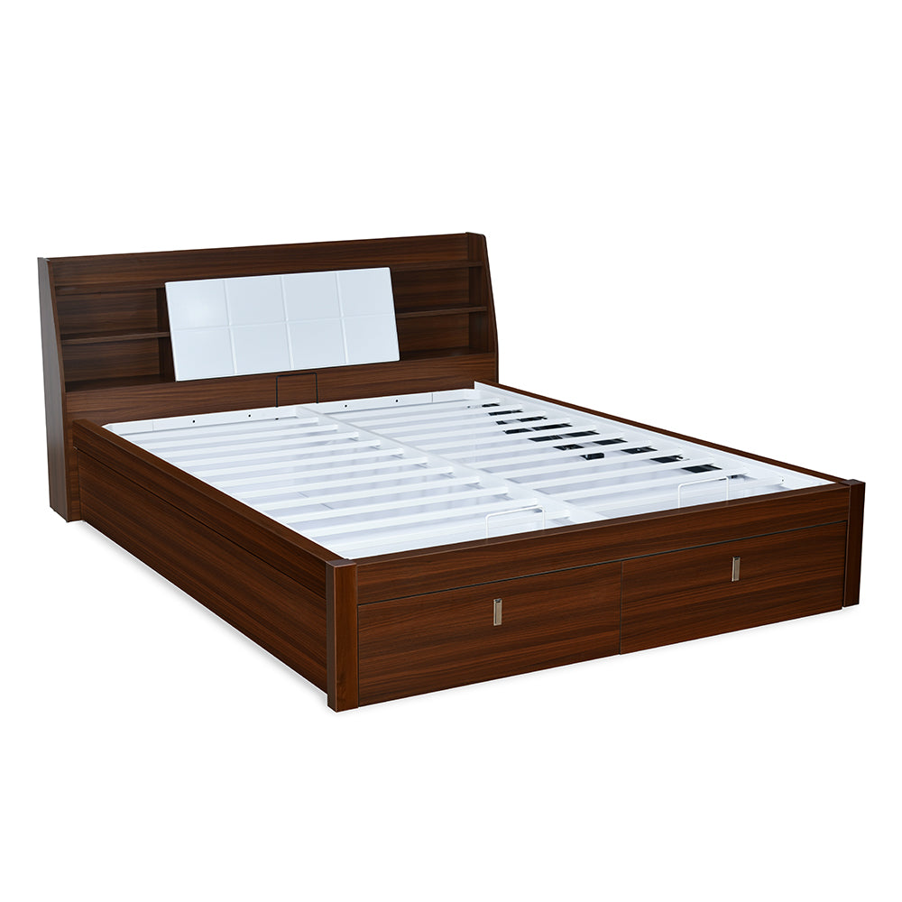 Ornate Premier Bed with Hydraulic Storage (Walnut)