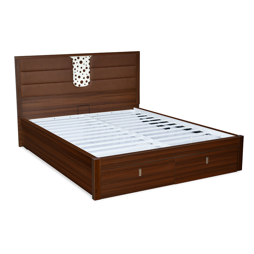 Noir Premier Bed with Hydraulic Storage (Walnut)