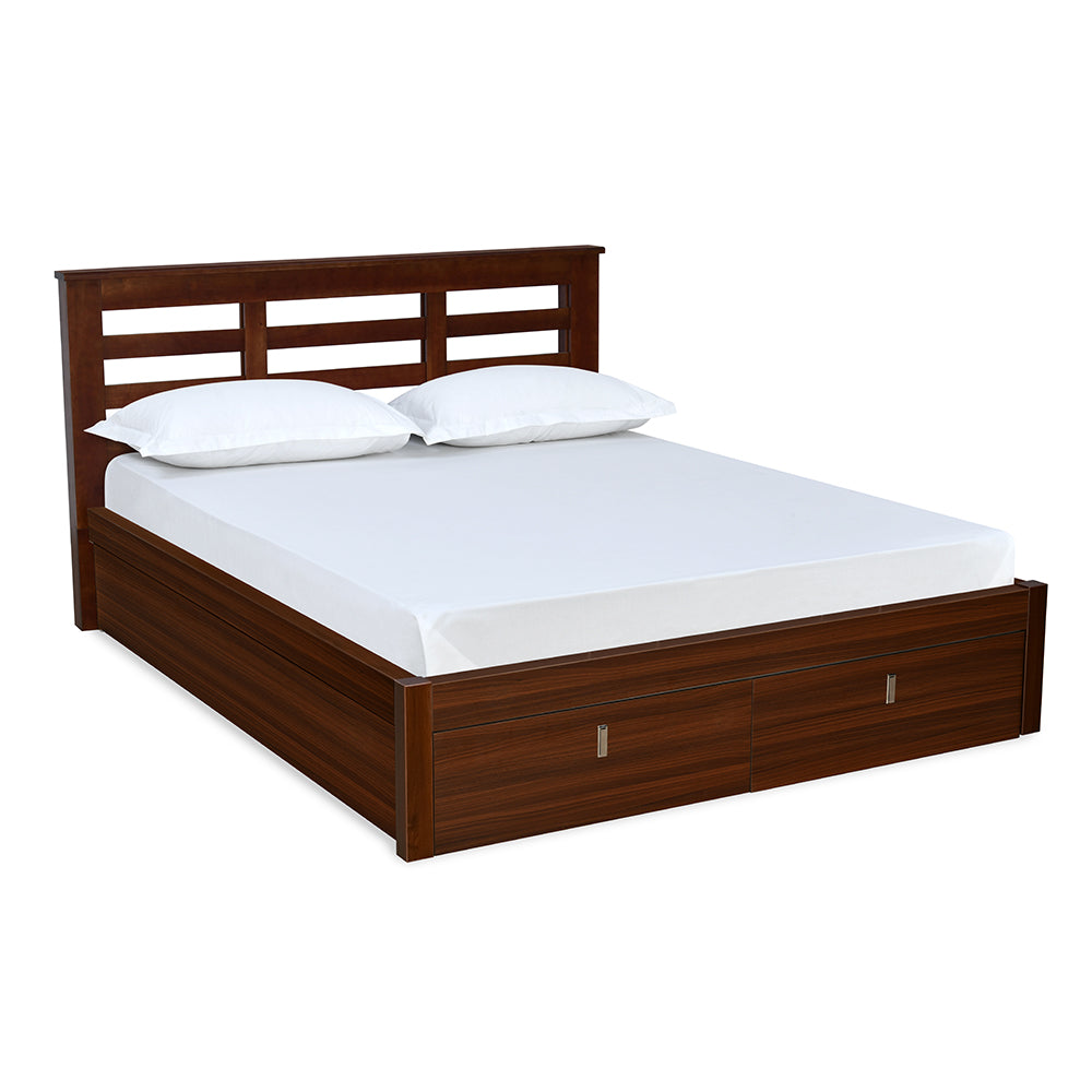 Maple Premier Bed with Hydraulic Storage (Walnut)