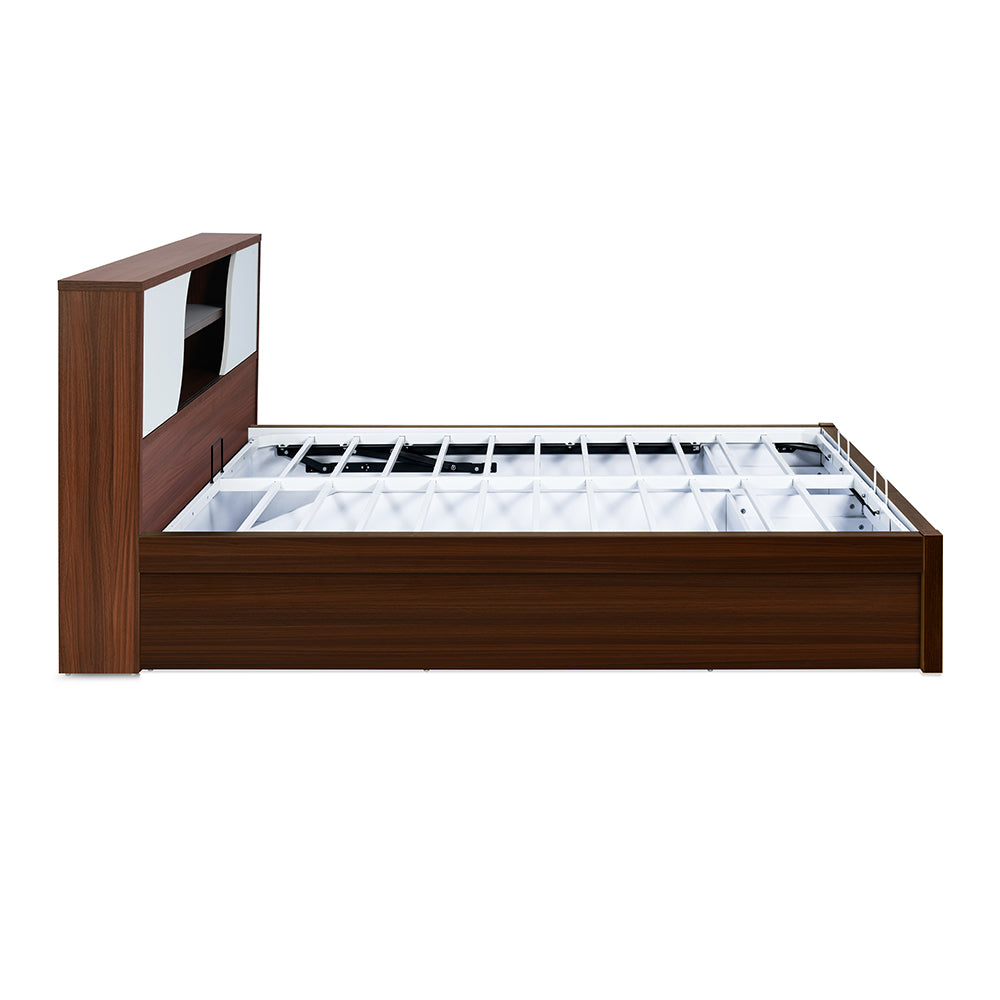 Malcom Premier Bed with Hydraulic Storage (Walnut)