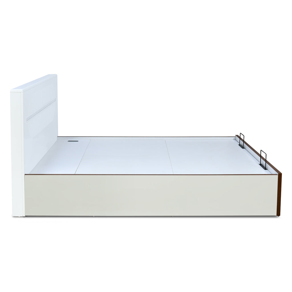 Capsule Prime Bed with Semi Hydraulic Storage (White)