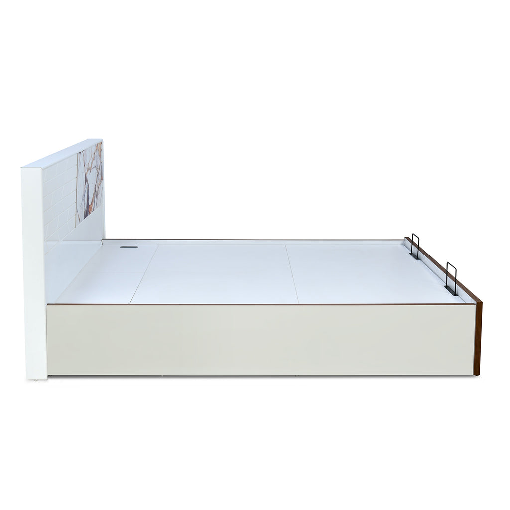 Galaxy Prime Bed with Semi Hydraulic Storage (White)