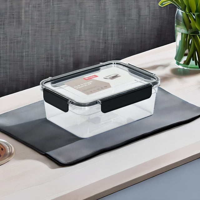 Nilkamal Klip N Store Rectangular 1800 Ml Storage Container Black