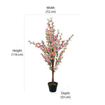 Artificial Peach Blossom Tree With Pot (Pink)