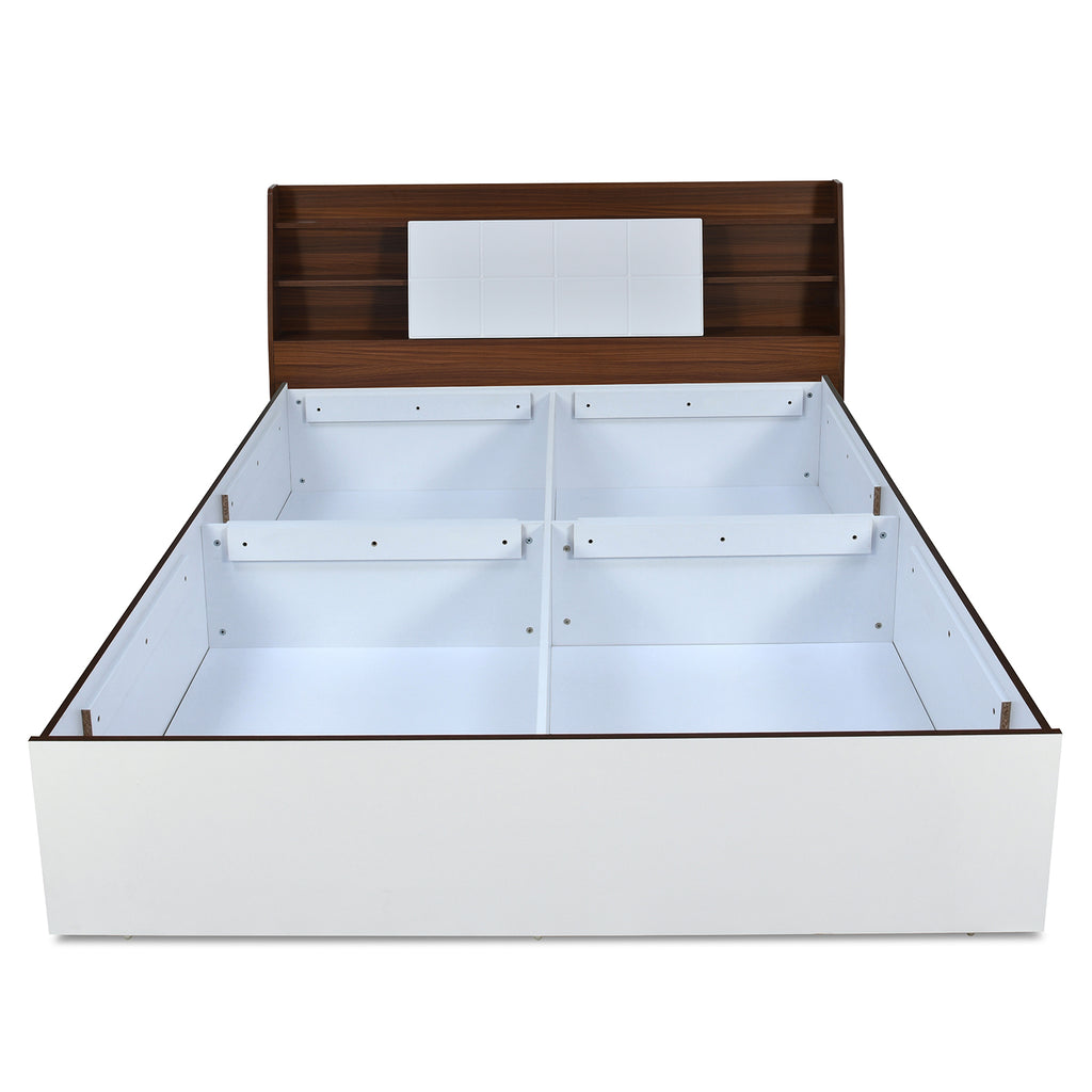 Ornate Max Bed with Box Storage (White)
