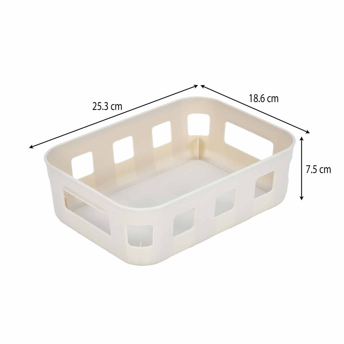 Arcade Nova Weave Pattern Storage Basket- Beige (2L)
